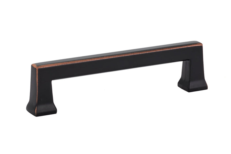 The Emtek Alexander Cabinet Pull, 4" Center to Center in Oil Rubbed Bronze finish