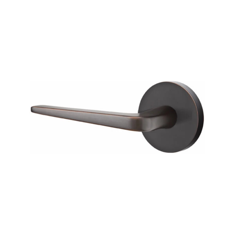 Emtek Athena Lever With Disk Rosette in Oil Rubbed Bronze finish