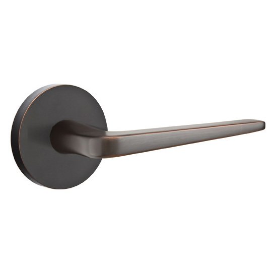 Emtek Athena Lever With Disk Rosette in Oil Rubbed Bronze finish