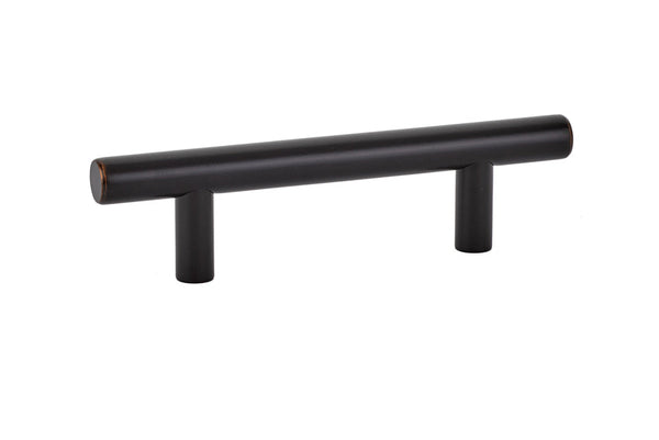 The Emtek Bar Cabinet Pull, 3" Center to Center in Oil Rubbed Bronze finish