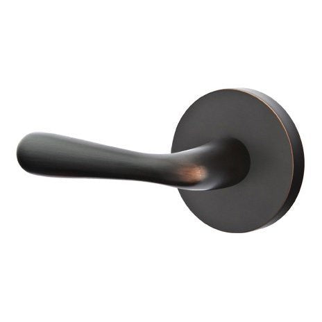 Emtek Basel Lever With Disk Rosette in Oil Rubbed Bronze finish