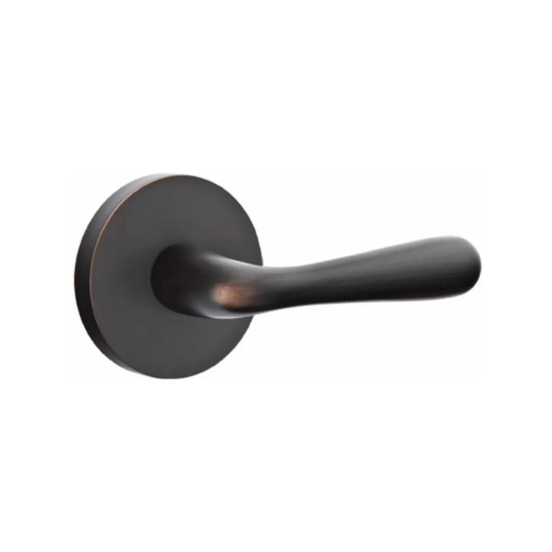 Emtek Basel Lever With Disk Rosette in Oil Rubbed Bronze finish