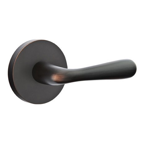 Emtek Basel Lever With Disk Rosette in Oil Rubbed Bronze finish