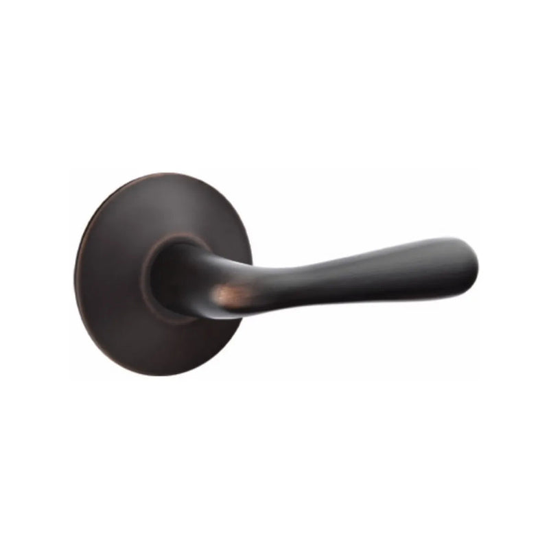 Emtek Basel Lever With Modern Rosette in Oil Rubbed Bronze finish