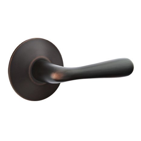 Emtek Basel Lever With Modern Rosette in Oil Rubbed Bronze finish