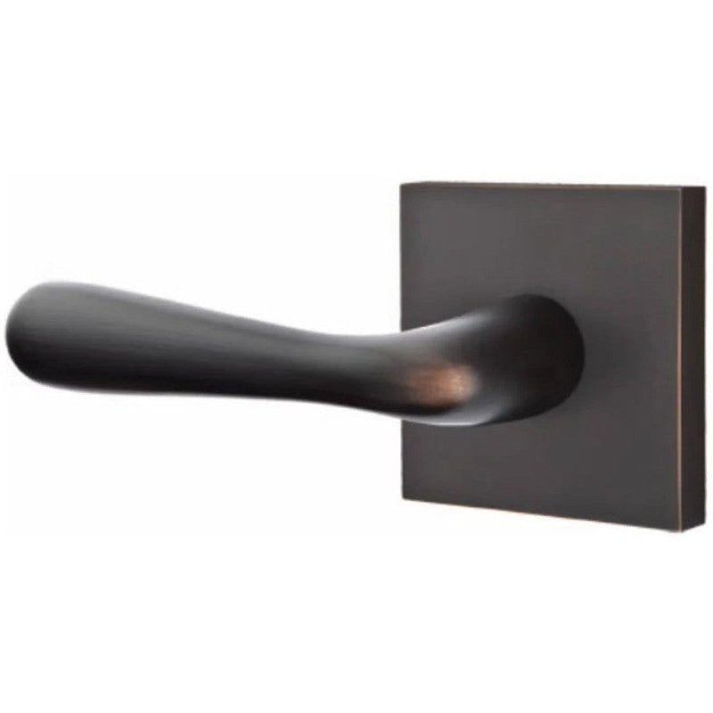 Emtek Basel Lever With Square Rosette in Oil Rubbed Bronze finish