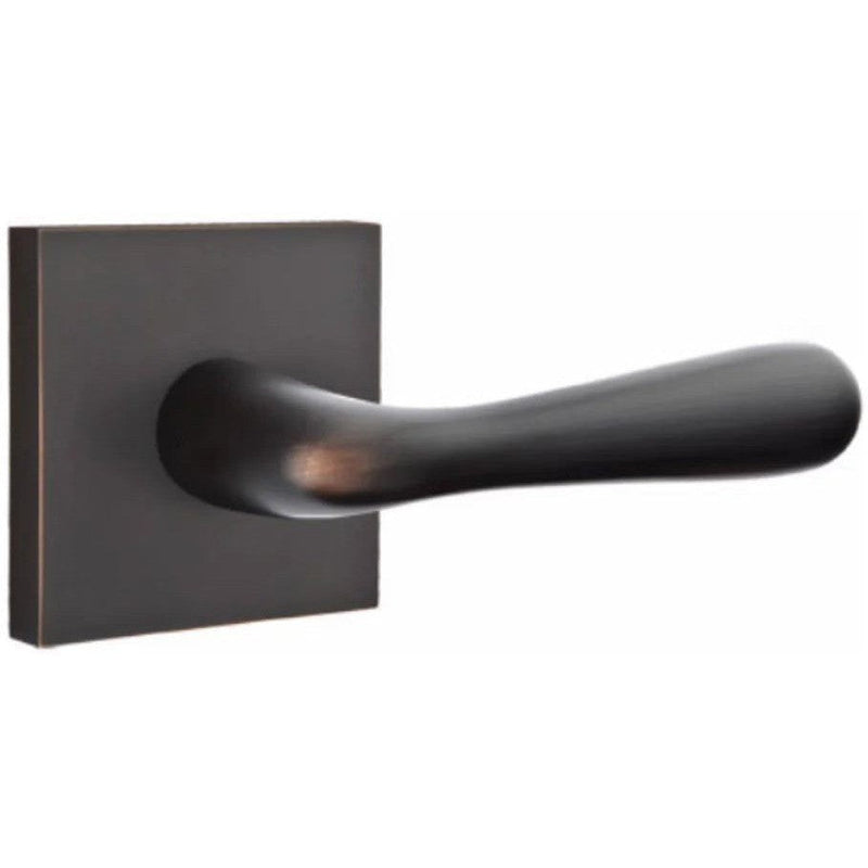 Emtek Basel Lever With Square Rosette in Oil Rubbed Bronze finish