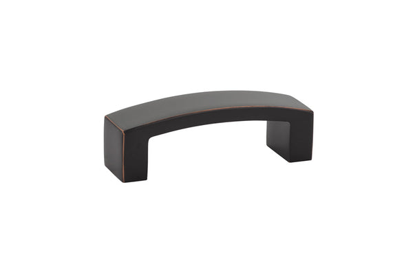 The Emtek Bauhaus Cabinet Pull, 3" Center to Center in Oil Rubbed Bronze finish