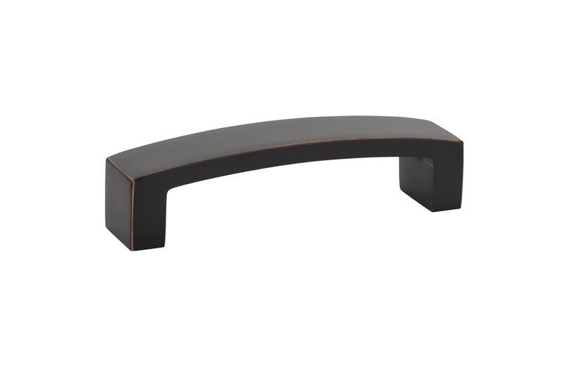 The Emtek Bauhaus Cabinet Pull, 4" Center to Center in Oil Rubbed Bronze finish