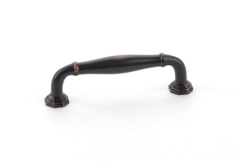 The Emtek Blythe Cabinet Pull, 3 1/2" Center to Center in Oil Rubbed Bronze finish