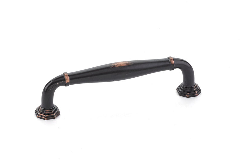 The Emtek Blythe Cabinet Pull, 4" Center to Center in Oil Rubbed Bronze finish