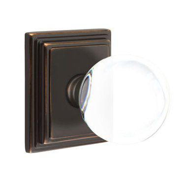 Emtek Bristol Knob with Wilshire Rosette in Oil Rubbed Bronze finish