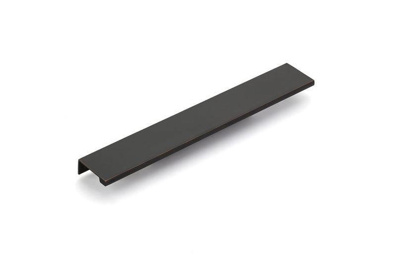 The Emtek Cabinet Edge Pull, 10" Center to Center in Oil Rubbed Bronze finish