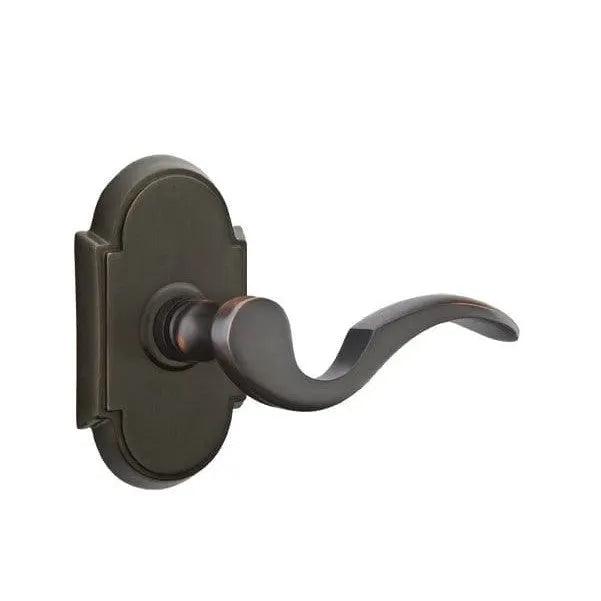 Emtek Cortina Lever With #8 Rosette in Oil Rubbed Bronze finish