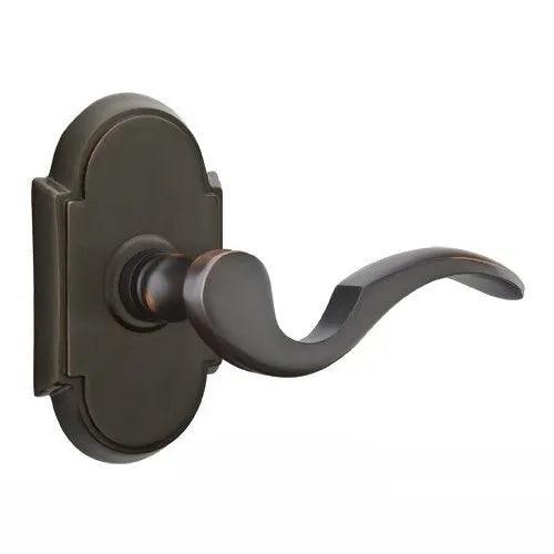 Emtek Cortina Lever With #8 Rosette in Oil Rubbed Bronze finish