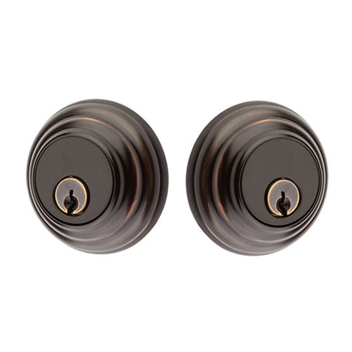 Emtek Double Cylinder Low Profile Keyed Deadbolt in Oil Rubbed Bronze finish