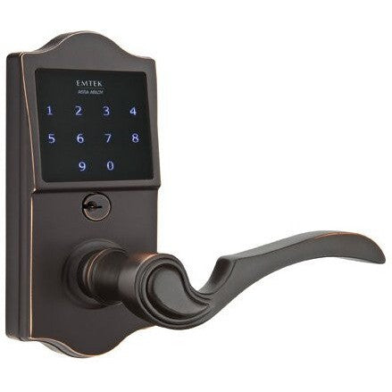 Emtek EMTouch Classic Electronic Touchscreen Keypad Leverset with Coventry Lever in Oil Rubbed Bronze finish