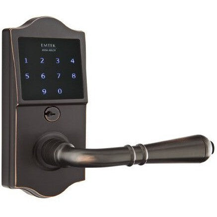 Emtek EMTouch Classic Electronic Touchscreen Keypad Leverset with Turino Lever in Oil Rubbed Bronze finish