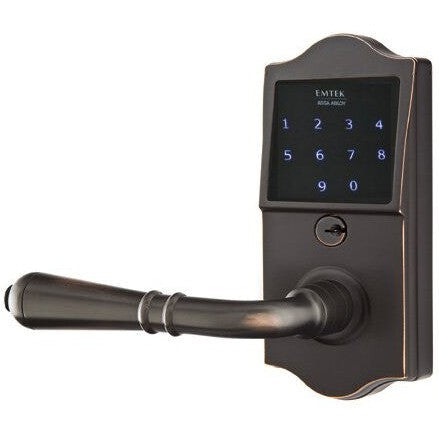 Emtek EMTouch Classic Electronic Touchscreen Keypad Leverset with Turino Lever in Oil Rubbed Bronze finish