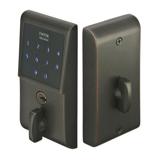 Emtek EMTouch Electronic Touchscreen Keypad Deadbolt in Oil Rubbed Bronze finish