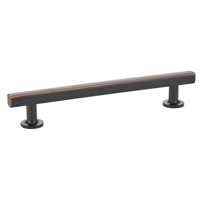 The Emtek Freestone Cabinet Pull in Oil Rubbed Bronze finish.