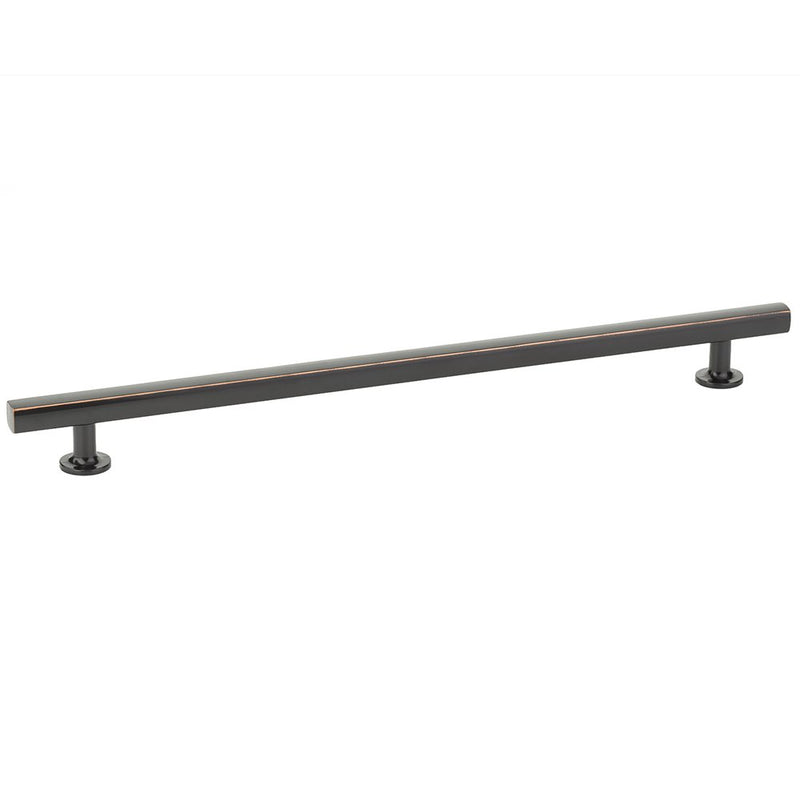 The Emtek Freestone Cabinet Pull in Oil Rubbed Bronze finish.