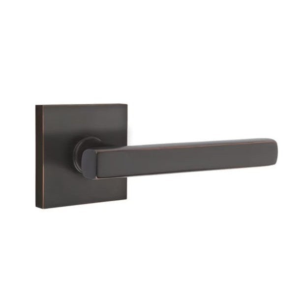 Emtek Freestone Lever With Square Rosette in Oil Rubbed Bronze finish