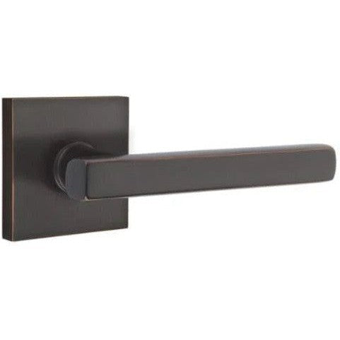 Emtek Freestone Lever With Square Rosette in Oil Rubbed Bronze finish