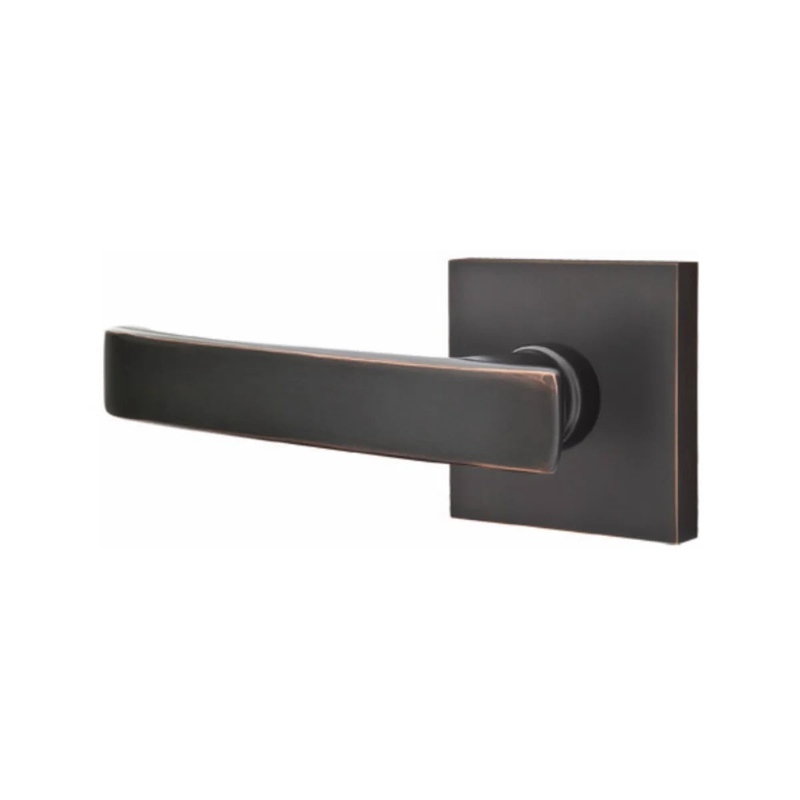 Emtek Geneva Lever With Square Rosette in Oil Rubbed Bronze finish