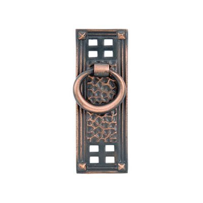 The Emtek Hammered Vertical Ring Cabinet Pull in Oil Rubbed Bronze finish