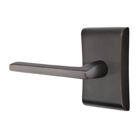 Emtek Helios Lever With Neos Rosette in Oil Rubbed Bronze finish