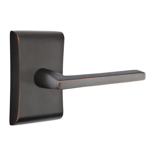 Emtek Helios Lever With Neos Rosette in Oil Rubbed Bronze finish