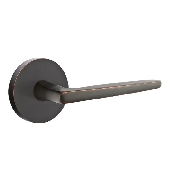 Emtek Hermes Lever With Disk Rosette in Oil Rubbed Bronze finish