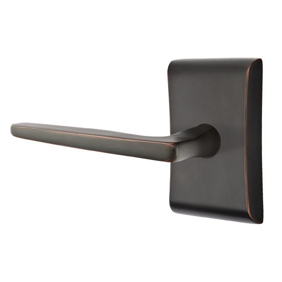 Emtek Hermes Lever With Neos Rosette in Oil Rubbed Bronze finish