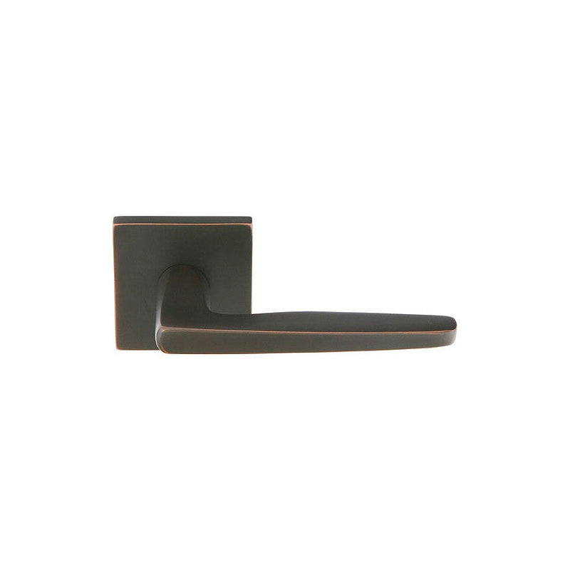 Emtek Hermes Lever With Square Rosette in Oil Rubbed Bronze finish