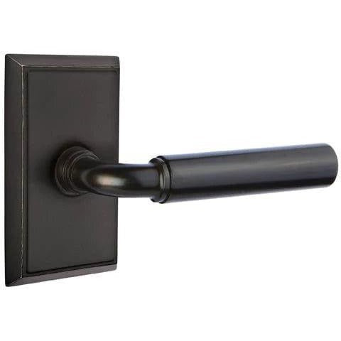 Emtek Manning Lever With Rectangular Rosette in Oil Rubbed Bronze finish