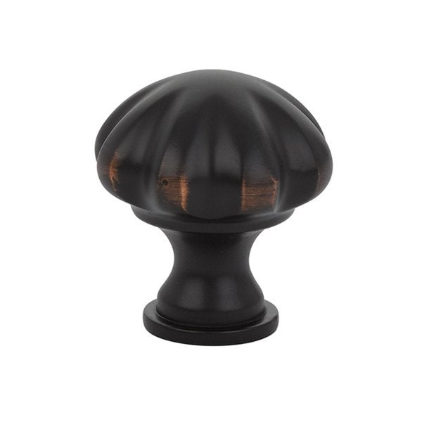 The Emtek Melon Cabinet Knob in Oil Rubbed Bronze finish.