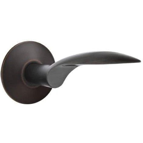 Emtek Mercury Lever With Modern Rosette in Oil Rubbed Bronze finish