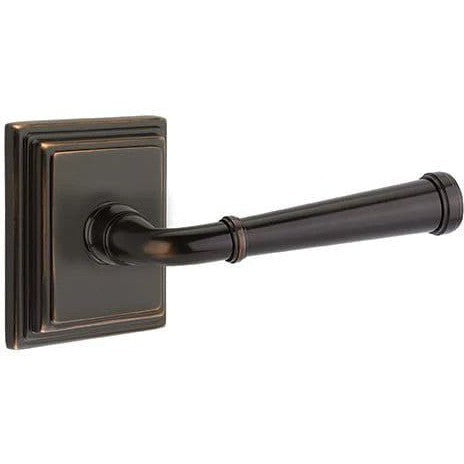 Emtek Merrimack Lever With Wilshire Rosette in Oil Rubbed Bronze finish