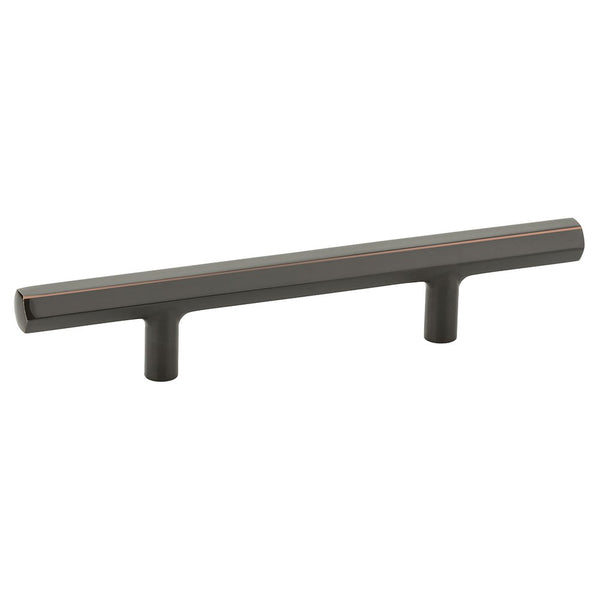 The Emtek Mod Hex Extended Cabinet Pull, 3 1/2" Center to Center in Oil Rubbed Bronze finish