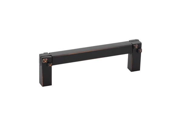 Emtek Mortise & Tenon Cabinet Pull, 3 1/2" Center to Center in Oil Rubbed Bronze finish