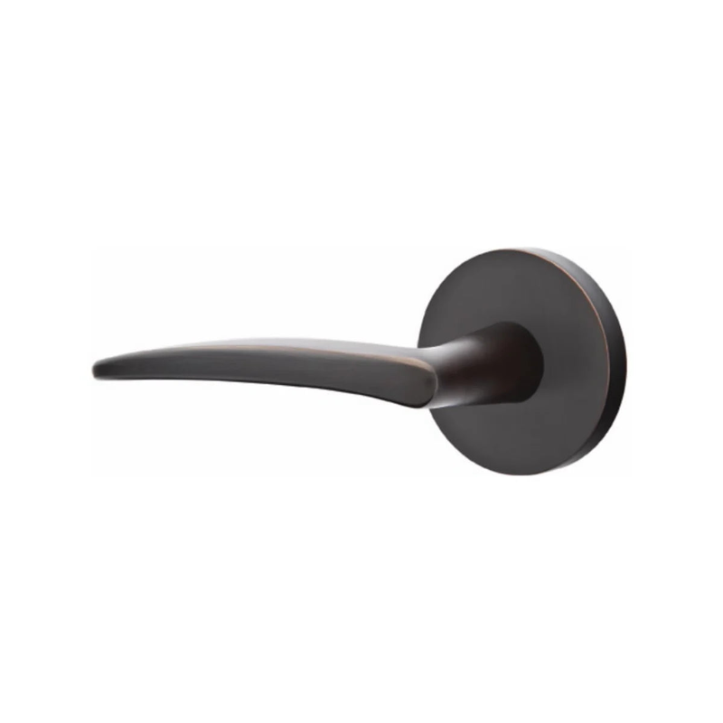 Emtek Poseidon Lever With Disk Rosette in Oil Rubbed Bronze finish