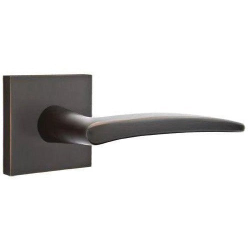 Emtek Poseidon Lever With Square Rosette in Oil Rubbed Bronze finish