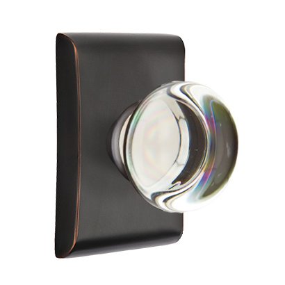 Emtek Providence Crystal Knob with Neos Rosette in Oil Rubbed Bronze finish