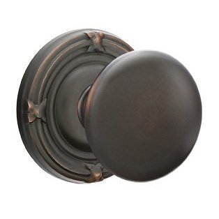 Emtek Providence Knob with Ribbon & Reed Rosette in Oil Rubbed Bronze finish