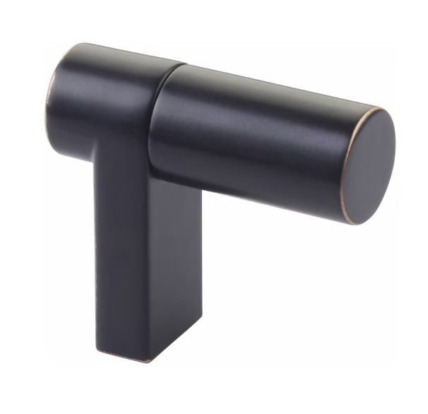 The Emtek Select Rectangular Smooth Cabinet Finger Pull 1 1/2" in Oil Rubbed Bronze finish