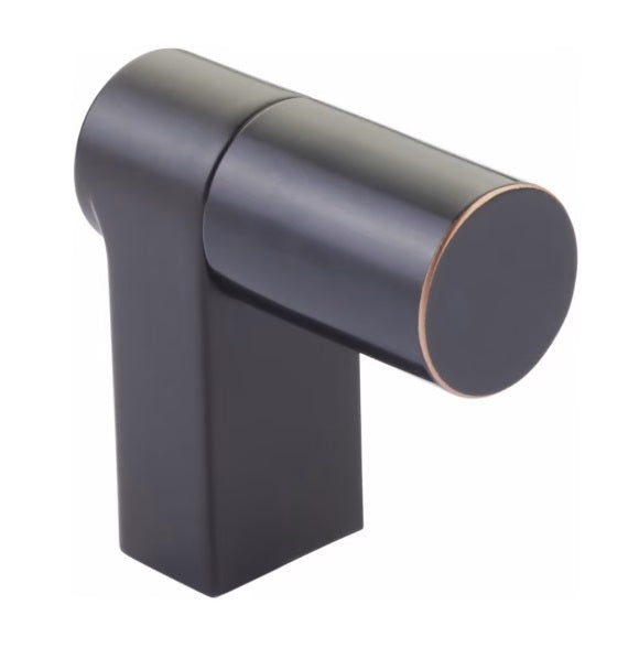 The Emtek Select Rectangular Smooth Cabinet Finger Pull 2" in Oil Rubbed Bronze finish