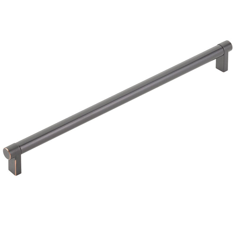 The Emtek Select Rectangular Stem Smooth Cabinet Pull in Oil Rubbed Bronze finish