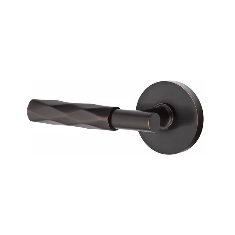 Emtek Select T-Bar Tribeca Lever with Disk Rosette in Oil Rubbed Bronze finish