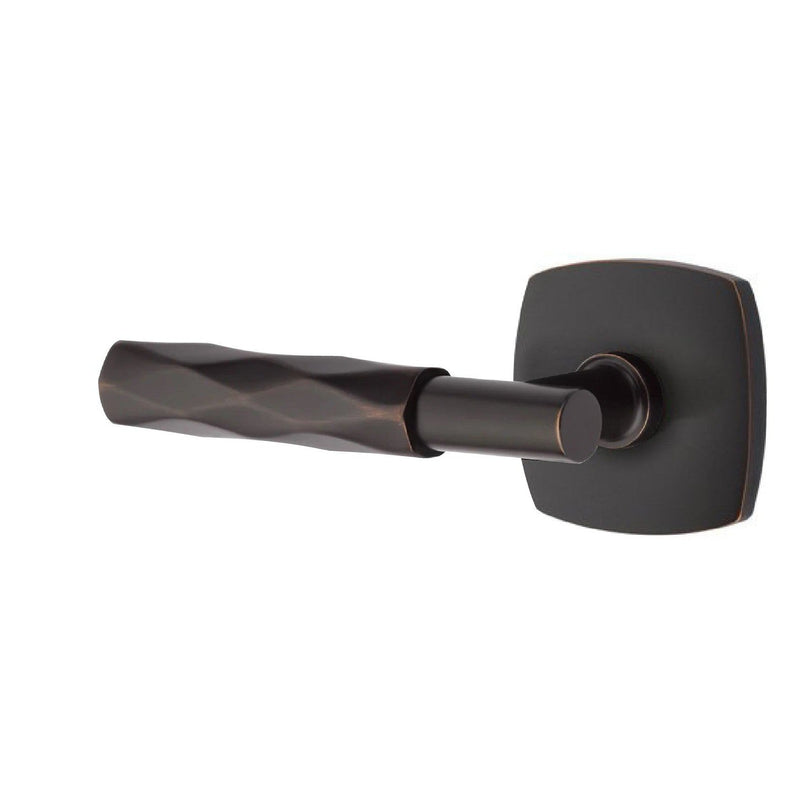 Emtek Select T-Bar Tribeca Lever with Urban Modern Rosette in Oil Rubbed Bronze finish